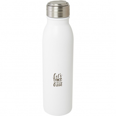 Logotrade promotional merchandise photo of: Harper 700 ml RCS certified stainless steel water bottle with metal loop