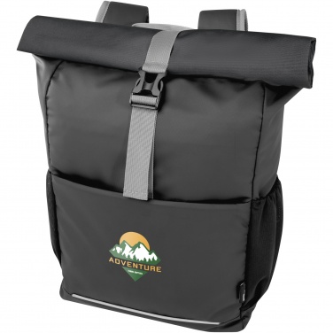 Logo trade promotional gifts image of: Aqua 15" GRS recycled water resistant roll-top bike bag 20L
