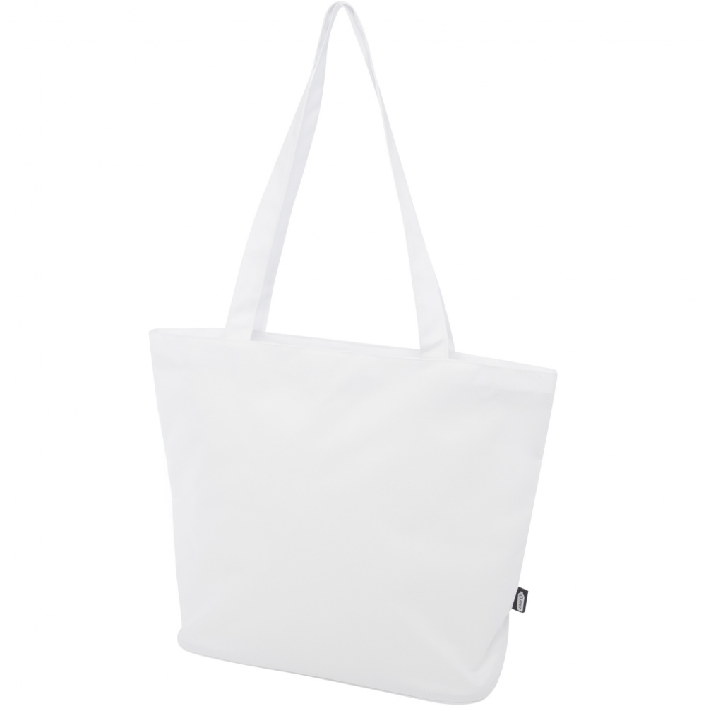 Logo trade corporate gifts image of: Panama GRS recycled zippered tote bag 20L