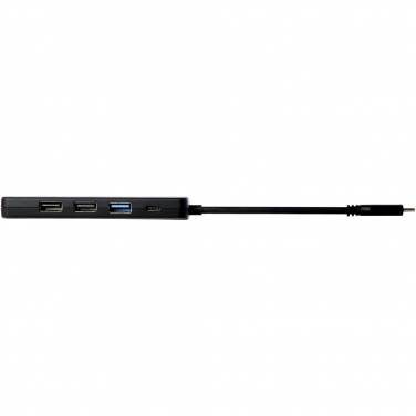 Logo trade promotional merchandise image of: Loop RCS recycled plastic multimedia adapter USB 2.0-3.0 with HDMI port