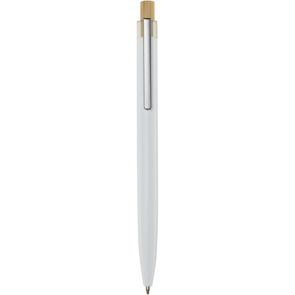 Logo trade business gifts image of: Nooshin recycled aluminium ballpoint pen (black ink)