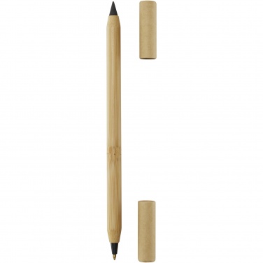 Logo trade promotional merchandise image of: Samambu bamboo duo pen
