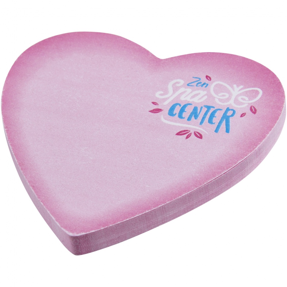 Logo trade corporate gifts image of: Sticky-Mate® heart-shaped recycled sticky notes