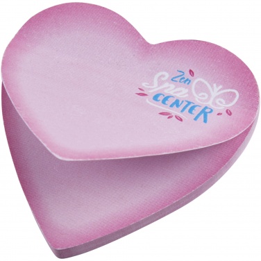 Logo trade promotional gifts picture of: Sticky-Mate® heart-shaped recycled sticky notes