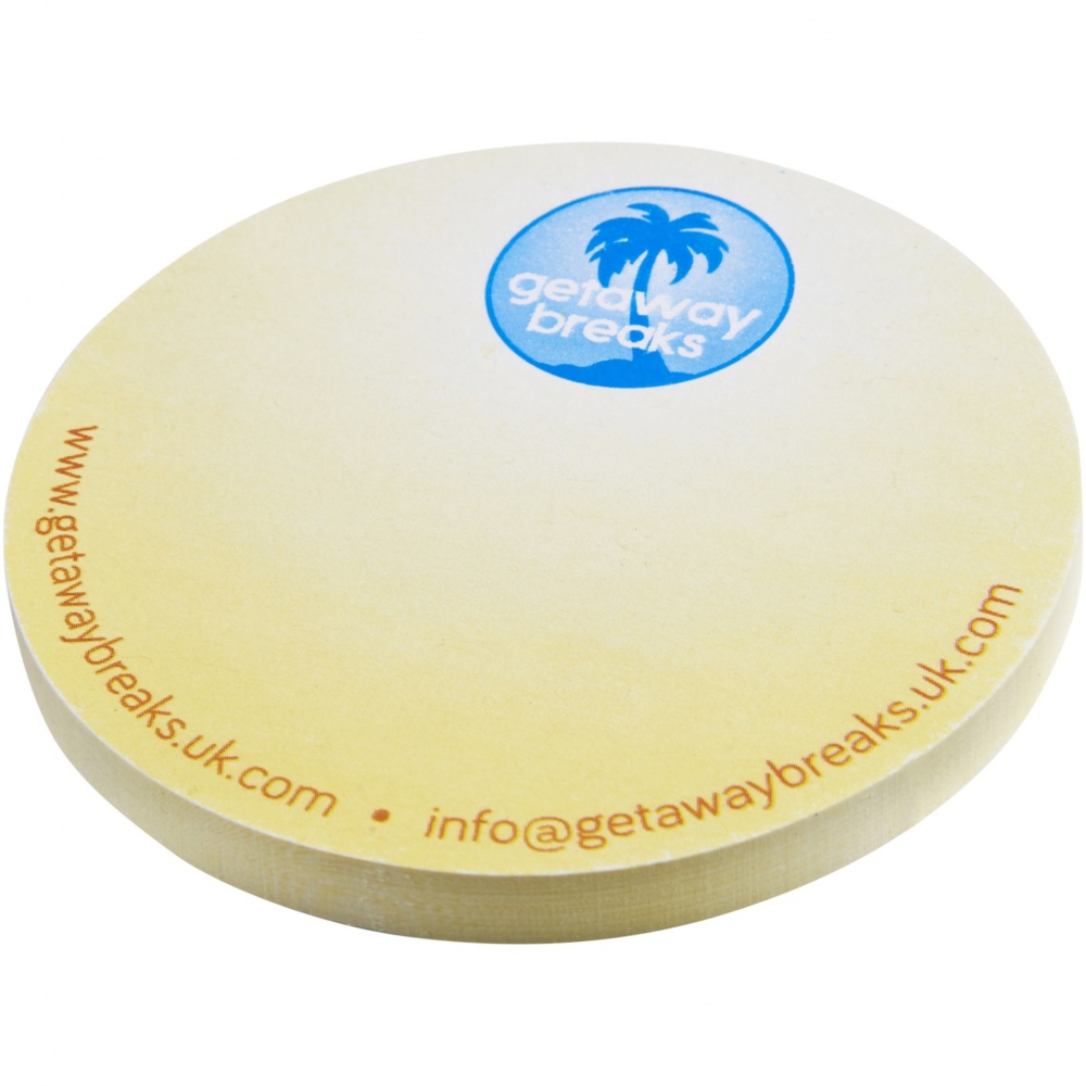 Logo trade promotional items image of: Sticky-Mate® circle-shaped recycled sticky notes