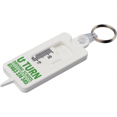 Logotrade promotional item image of: Kym recycled tyre tread check keychain