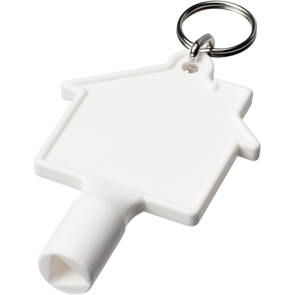 Logotrade promotional product image of: Maximilian house-shaped recycled utility key keychain