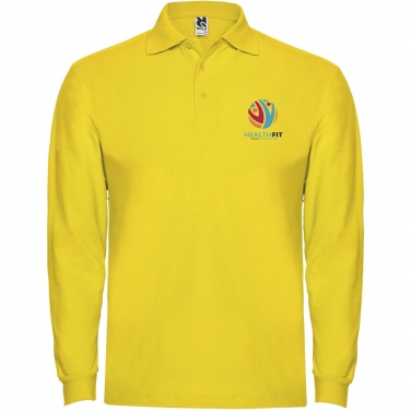 Logo trade corporate gifts picture of: Estrella long sleeve men's polo