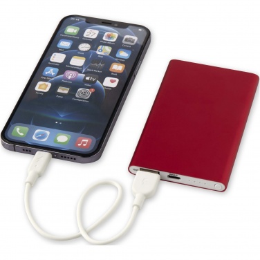 Logo trade advertising products picture of: Pep 4000 mAh Type-C recycled aluminium power bank 