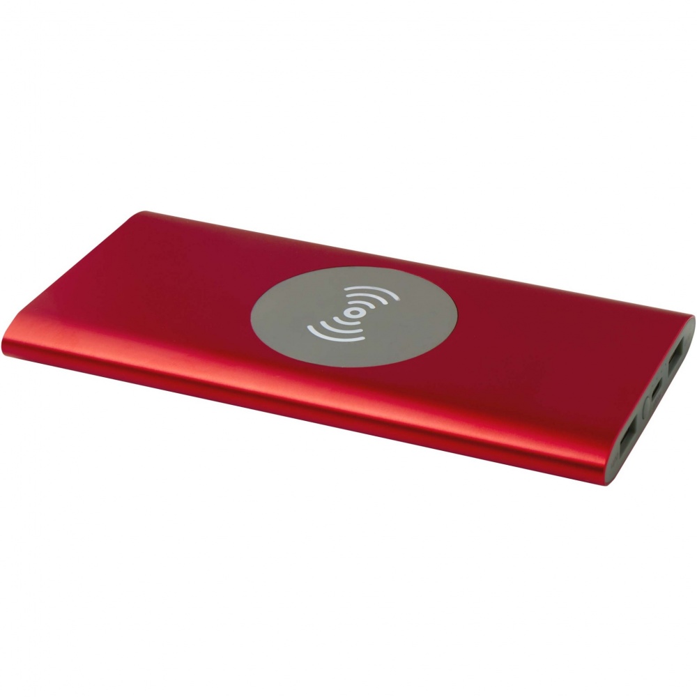 Logotrade promotional gift picture of: Juice 8000 mAh Type-C recycled aluminium wireless power bank