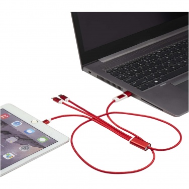 Logo trade promotional items image of: Versatile 5-1 recycled aluminium charging cable