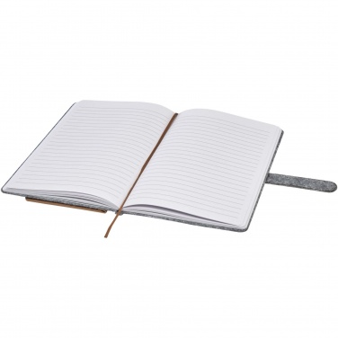 Logo trade promotional merchandise picture of: Viviana A5 recycled felt and cork notebook