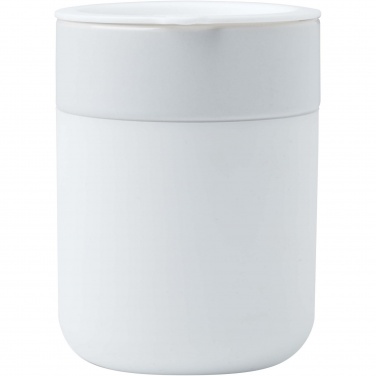 Logo trade promotional items image of: Java 330 ml ceramic tumbler with silicone wrap and plastic lid