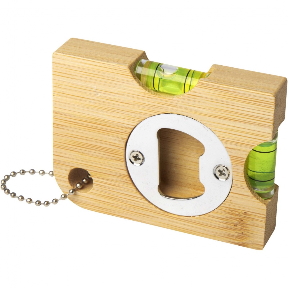 Logotrade promotional products photo of: Levo bamboo bottle opener with level 