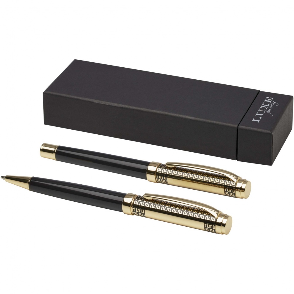 Logo trade business gifts image of: Legato ballpoint and rollerball pen set