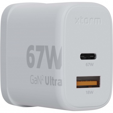 Logotrade promotional item image of: Xtorm XEC067G GaN² Ultra 67W wall charger - UK plug