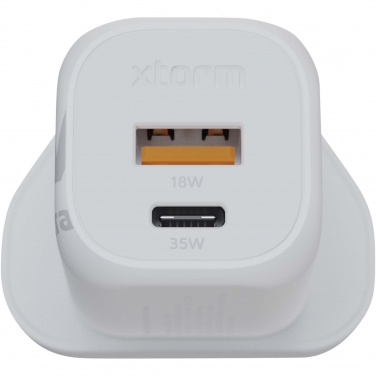 Logo trade advertising products picture of: Xtorm XEC035 GaN² Ultra 35W wall charger - UK plug