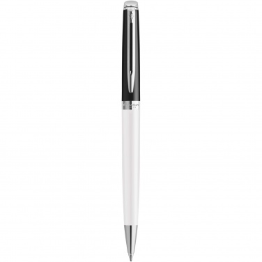 Logotrade promotional gift picture of: Hemisphere colour blocking ballpoint pen with palladium trim