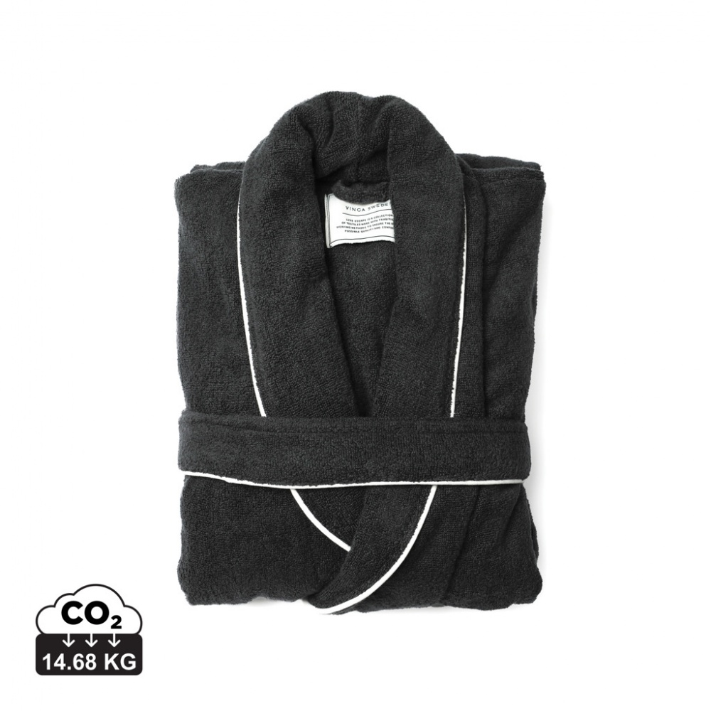 Logo trade promotional gift photo of: VINGA Harper bathrobe S/M