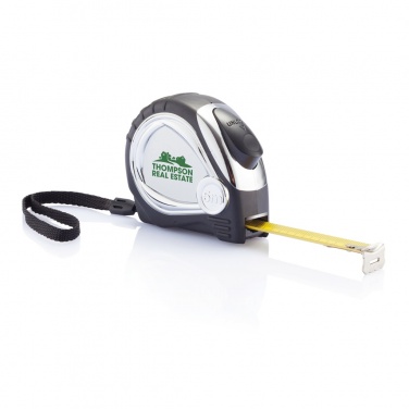 Logotrade promotional giveaway picture of: Chrome plated auto stop tape measure