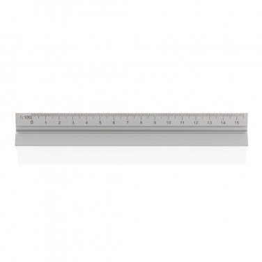 Logo trade promotional giveaways image of: 15cm. Aluminum triangular ruler