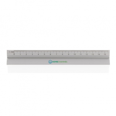 Logo trade promotional product photo of: 15cm. Aluminum triangular ruler