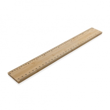 Logo trade business gifts image of: Timberson extra thick 30cm double sided bamboo ruler