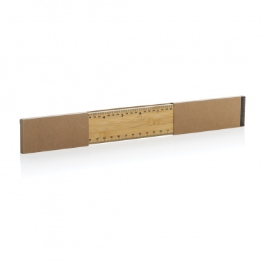 Logo trade promotional items image of: Timberson extra thick 30cm double sided bamboo ruler