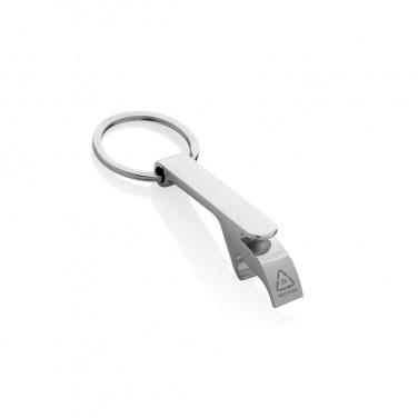 Logo trade promotional gifts picture of: RCS recycled zinc alloy bottle opener keychain