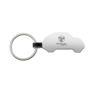 Logo trade promotional merchandise picture of: RCS recycled zinc alloy car keyring