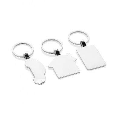 Logotrade promotional item picture of: RCS recycled zinc alloy house keyring