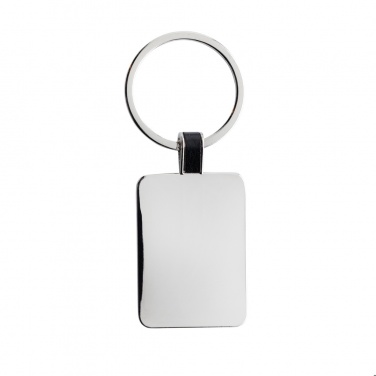 Logotrade promotional merchandise photo of: RCS recycled zinc alloy rectangle keyring