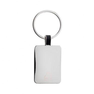 Logotrade promotional item picture of: RCS recycled zinc alloy rectangle keyring