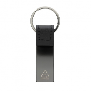 Logotrade promotional item picture of: Luxury PU keychain RCS recycled zinc alloy
