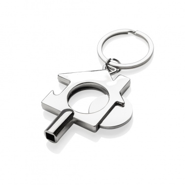 Logotrade promotional product picture of: RCS recycled zinc alloy 3 in 1 keychain