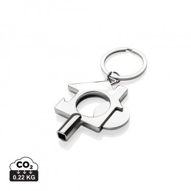 Logotrade promotional gift picture of: RCS recycled zinc alloy 3 in 1 keychain