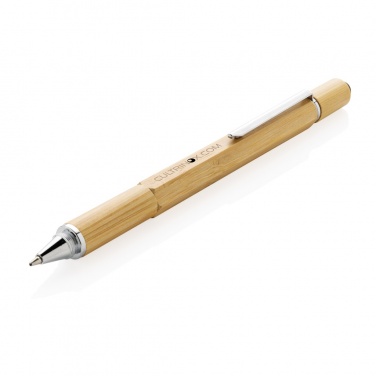 Logo trade promotional item photo of: Bamboo 5-in-1 toolpen