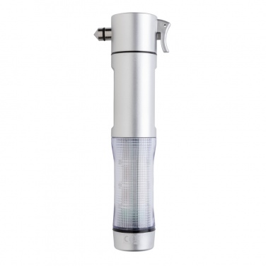 Logo trade promotional giveaways image of: Emergency light with hammer