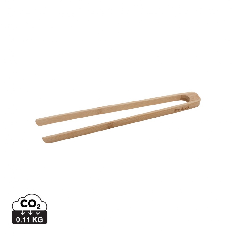 Logo trade promotional giveaways image of: Ukiyo bamboo serving tongs