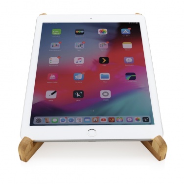 Logo trade advertising products picture of: Bamboo portable laptop stand