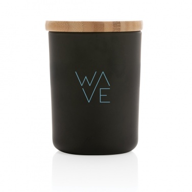 Logo trade promotional giveaways image of: Ukiyo deluxe scented candle with bamboo lid