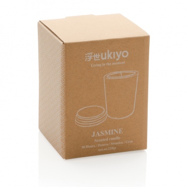 Logotrade promotional item image of: Ukiyo deluxe scented candle with bamboo lid