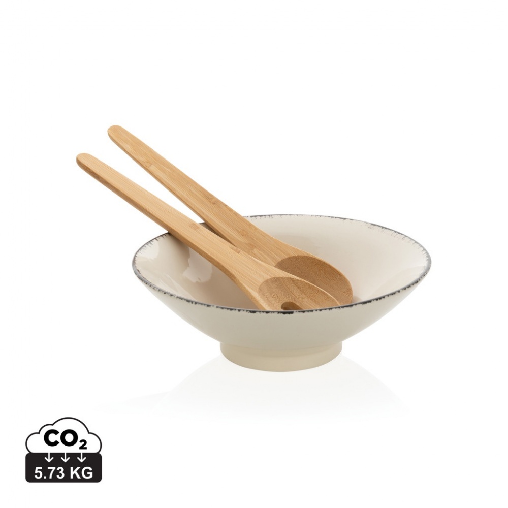 Logotrade promotional gift image of: Ukiyo salad bowl with bamboo salad server