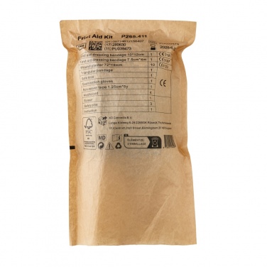 Logotrade corporate gift image of: RCS recycled nubuck PU pouch  first aid set