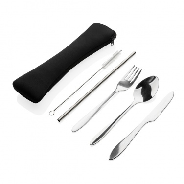 Logo trade advertising products picture of: 4 PCS stainless steel re-usable cutlery set