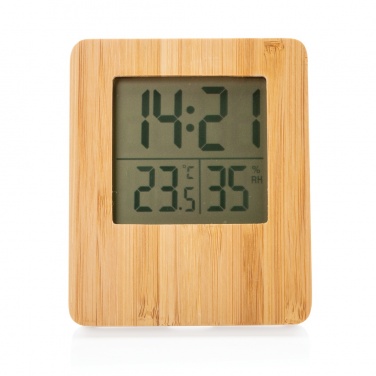 Logo trade advertising products picture of: Bamboo weather station