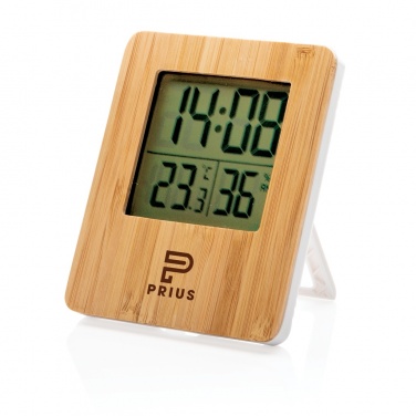 Logotrade promotional item image of: Bamboo weather station