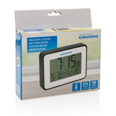 Logo trade promotional merchandise picture of: Grundig weatherstation alarm and calendar