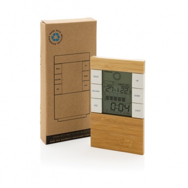 Logotrade promotional merchandise photo of: Utah RCS rplastic and bamboo weather station