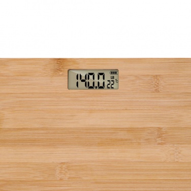 Logo trade promotional giveaways image of: Grundig Bamboo Digital Body Scale